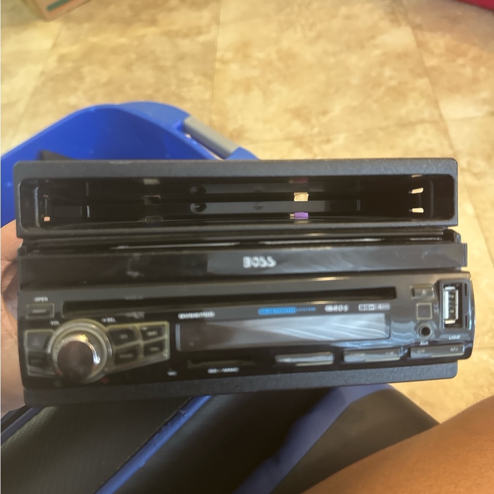 BOSS Black and Silver Car Stereo Receiver